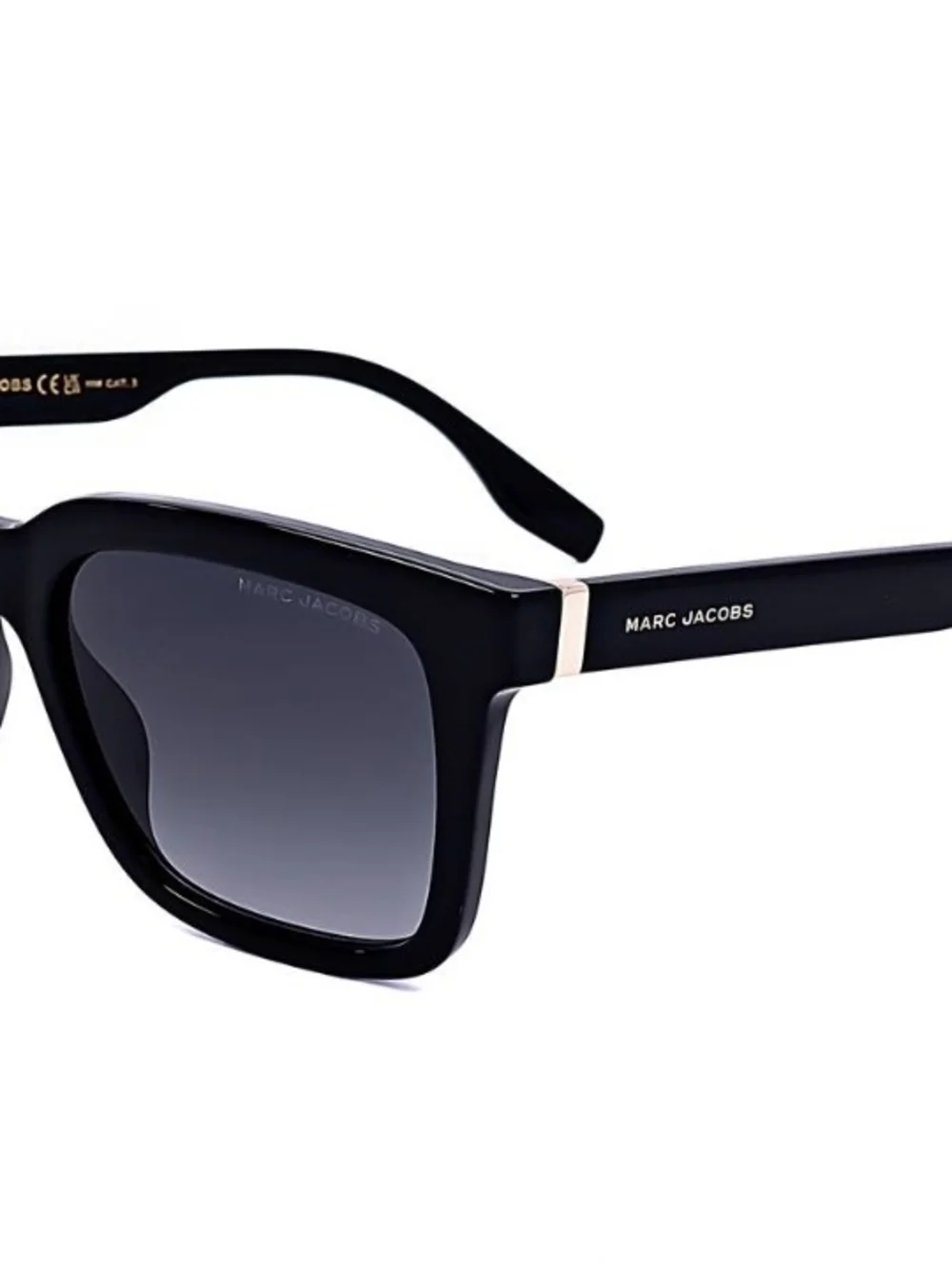 NEW Marc Jacobs MARC 683/S Black Square Sunglasses 54-18-145 w/ Case